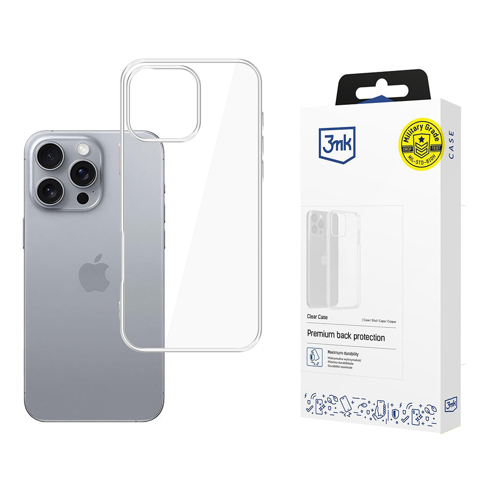 Case for Apple iPhone 16 Pro, 3MK, Clear, Transparent