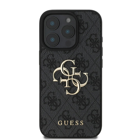 Hoes voor Apple iPhone 16 Pro, Guess, 4G Big Logo, Zwart