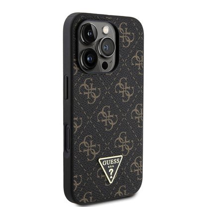 Hoesje voor Apple iPhone 16 Pro, Guess, 4G Triangle Logo, Wit