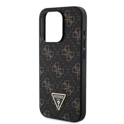 Hoesje voor Apple iPhone 16 Pro, Guess, 4G Triangle Logo, Wit