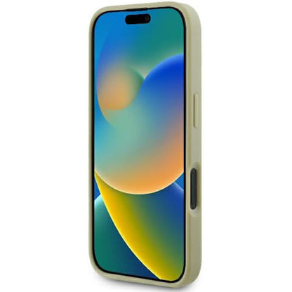 Hoes voor Apple iPhone 16 Pro, Guess, Fixed Glitter Big 4G, Goud