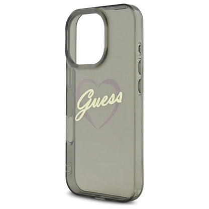 Hoesje voor Apple iPhone 16 Pro, Guess, IML Heart, Zwart
