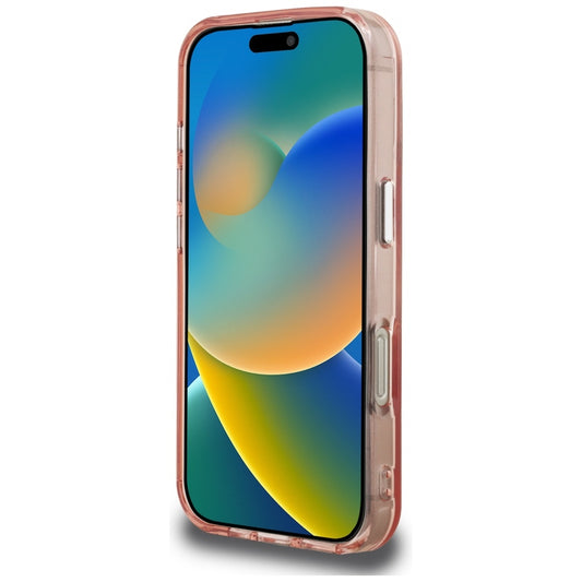 Hoes voor Apple iPhone 16 Pro, Karl Lagerfeld, IML Aquarelle Logo Choupette, Roze