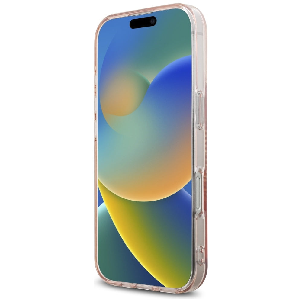 Hoes voor Apple iPhone 16 Pro, Karl Lagerfeld, IML Rhinestones Karl's Head, Roze