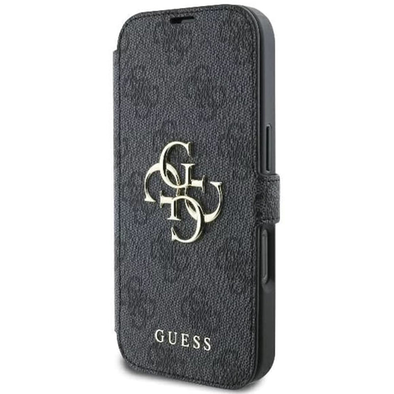 Hoes voor Apple iPhone 16 Pro Max, Guess, 4G Book, Zwart