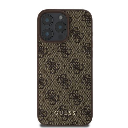 Hoes voor Apple iPhone 16 Pro Max, Guess, 4G Classic, Bruin