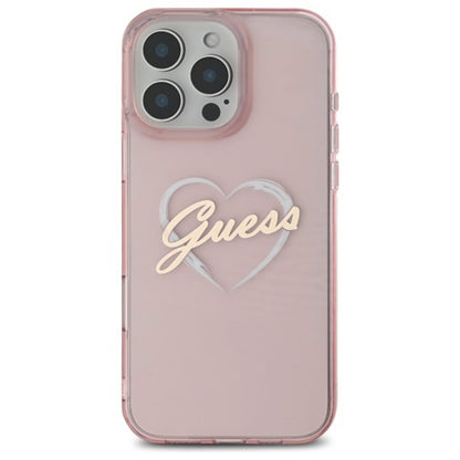 Hoesje voor Apple iPhone 16 Pro Max, Guess, IML Heart, Roze