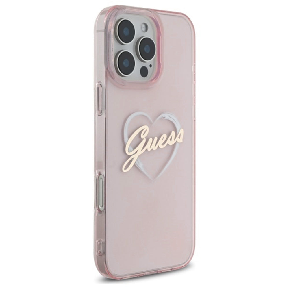 Hoesje voor Apple iPhone 16 Pro Max, Guess, IML Heart, Roze