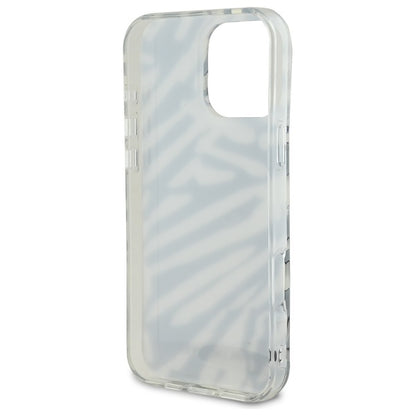 Hoes voor Apple iPhone 16 Pro Max, Karl Lagerfeld, IML Luxury Zebra Pattern met Band, Zwart