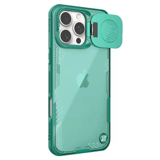 Hoes voor Apple iPhone 16 Pro Max, Nillkin, Iceblade Prop (zonder camerauitsparing), Groen