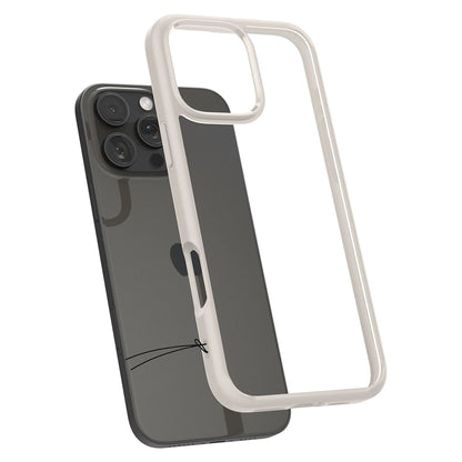 Hoes voor Apple iPhone 16 Pro Max, Spigen, Ultra Hybrid, Beige ACS08385