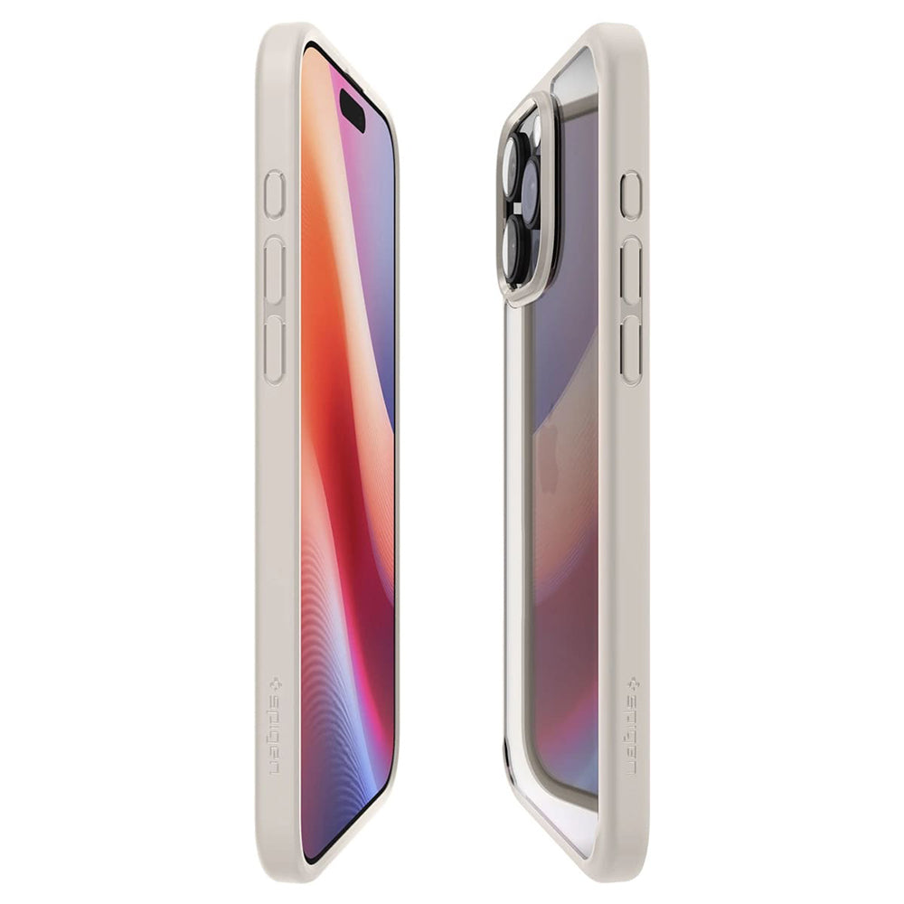 Hoes voor Apple iPhone 16 Pro Max, Spigen, Ultra Hybrid, Beige ACS08385