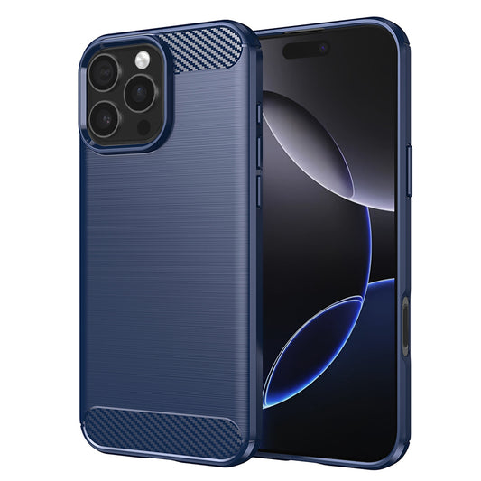 Hoes voor Apple iPhone 16 Pro Max, Techsuit, Carbon, Blauw