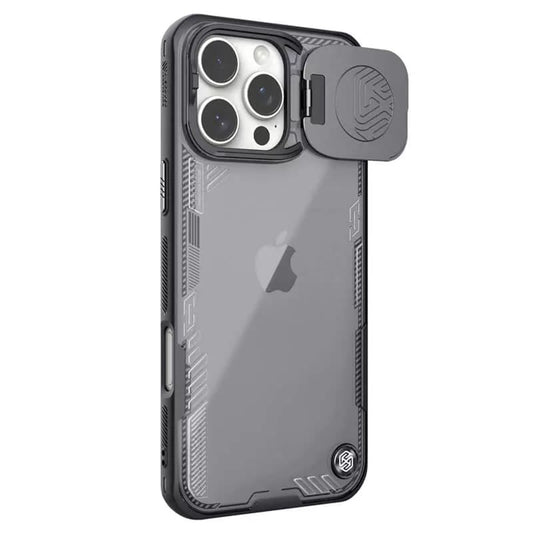 Hoes voor Apple iPhone 16 Pro, Nillkin, Iceblade Prop (zonder camerauitsparing), Zwart