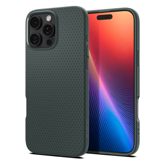 Hoes voor Apple iPhone 16 Pro, Spigen, Liquid Air, Groen ACS08119