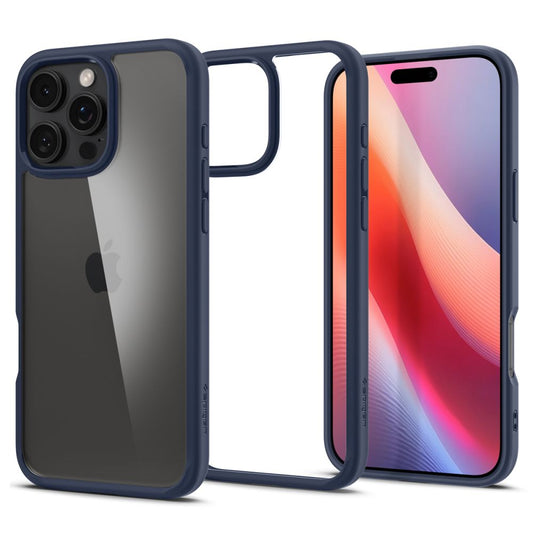 Hoes voor Apple iPhone 16 Pro, Spigen, Ultra Hybrid, Marineblauw ACS08126