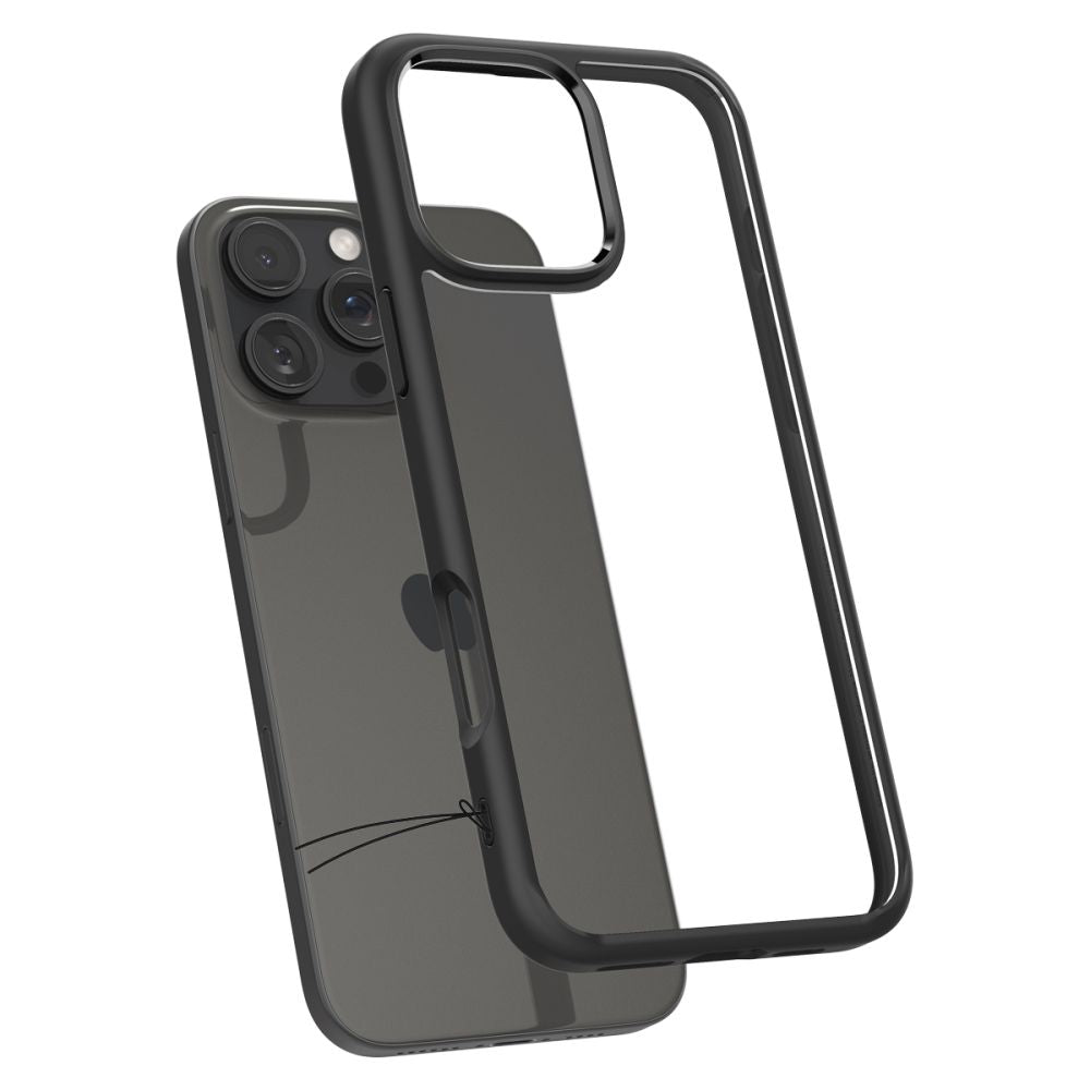 Hoes voor Apple iPhone 16 Pro, Spigen, Ultra Hybrid, Matzwart