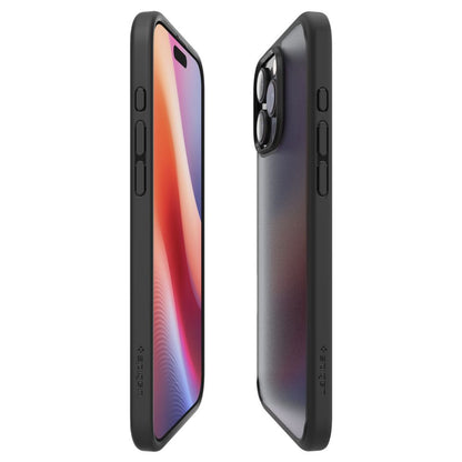Hoes voor Apple iPhone 16 Pro, Spigen, Ultra Hybrid, Zwart Satijn ACS08124