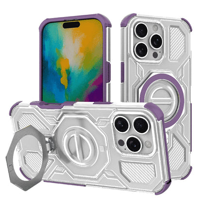 Hoes voor Apple iPhone 16 Pro, Techsuit, Carbon Shield Pro, Paars