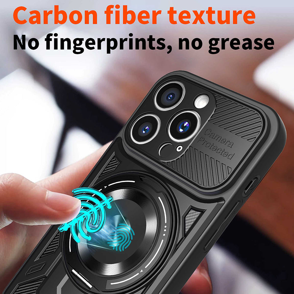 Hoes voor Apple iPhone 16 Pro, Techsuit, RuggedCam, Zwart