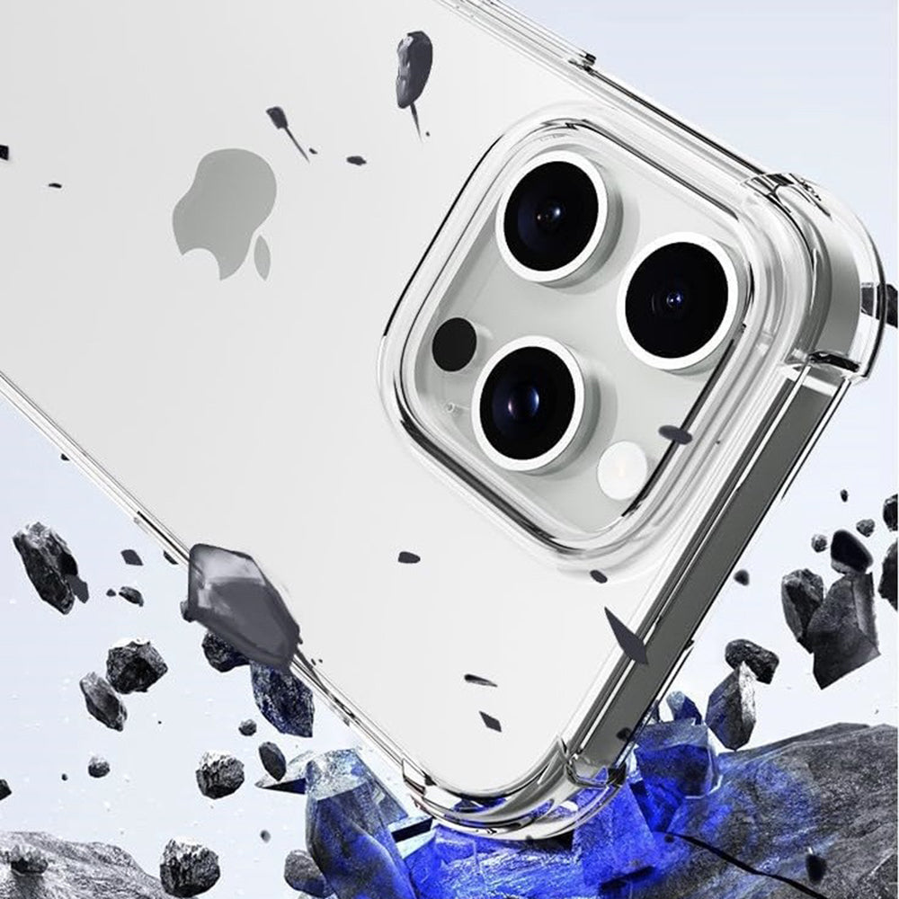 Hoesje voor Apple iPhone 16 Pro, Techsuit, Schokbestendig Transparant (Grote Lensopening), Transparant