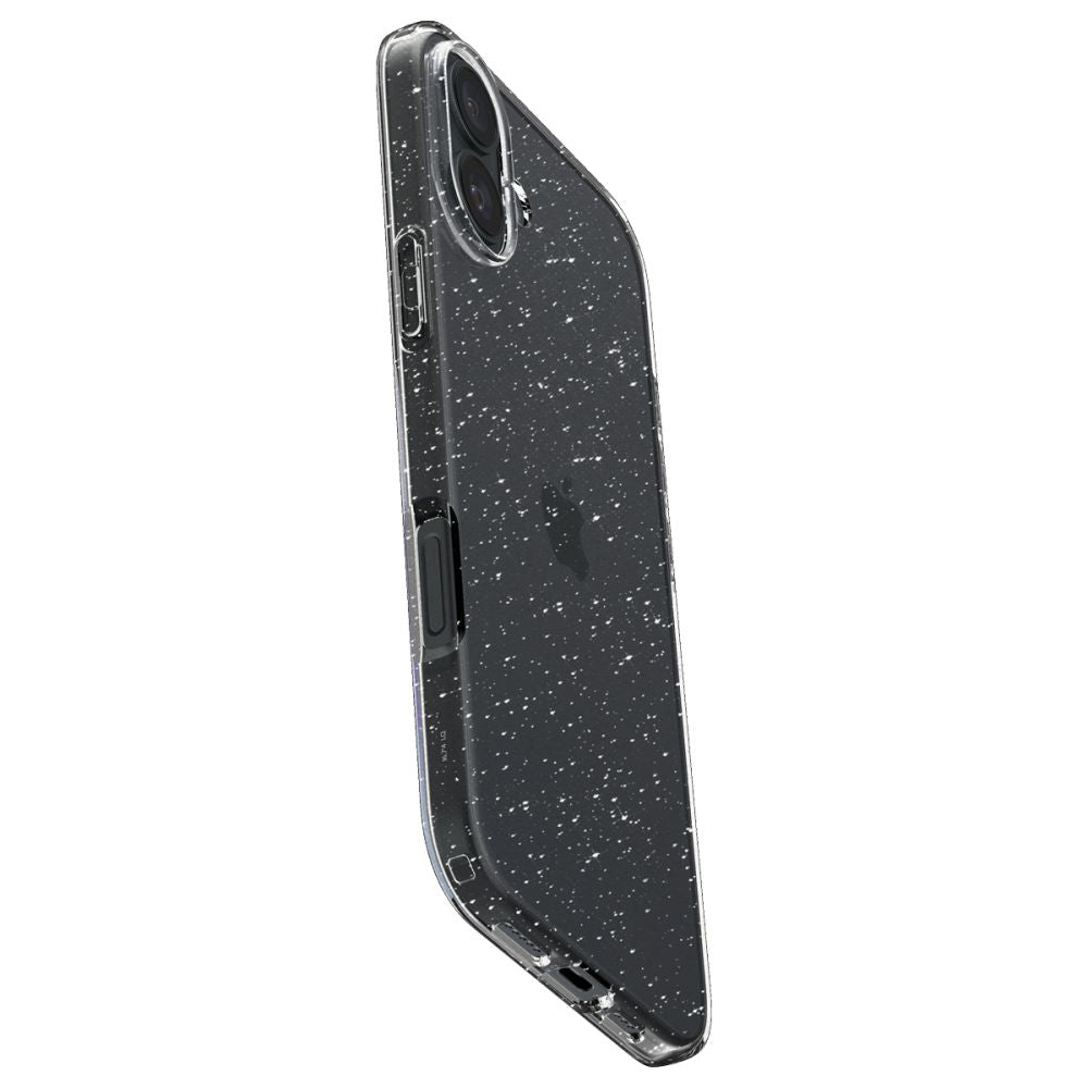 Hoesje voor Apple iPhone 16, Spigen, Liquid Crystal Glitter, Transparant ACS08192