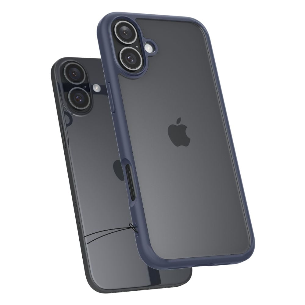 Hoes voor Apple iPhone 16, Spigen, Ultra Hybrid, Marineblauw