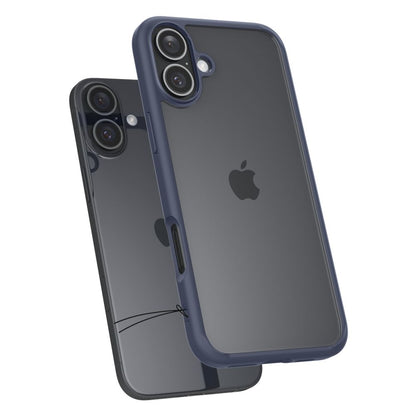 Hoes voor Apple iPhone 16, Spigen, Ultra Hybrid, Marineblauw