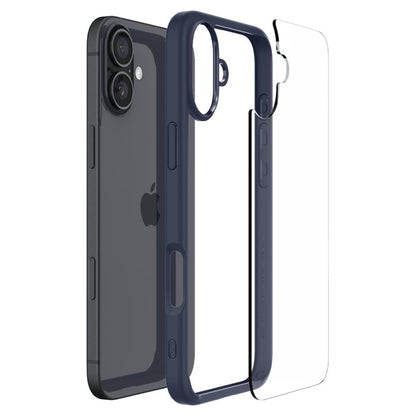 Hoes voor Apple iPhone 16, Spigen, Ultra Hybrid, Marineblauw