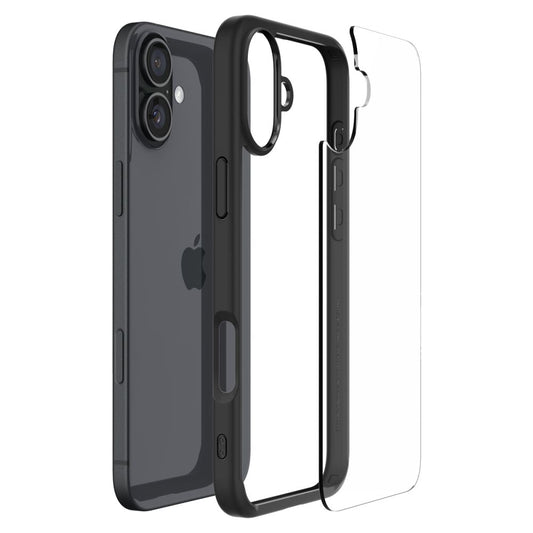Hoes voor Apple iPhone 16, Spigen, Ultra Hybrid, Matzwart ACS08201