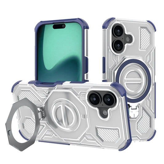 Hoesje voor Apple iPhone 16, Techsuit, Carbon Shield Pro, Blauw