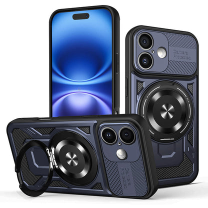 Hoes voor Apple iPhone 16, Techsuit, RuggedCam, Blauw