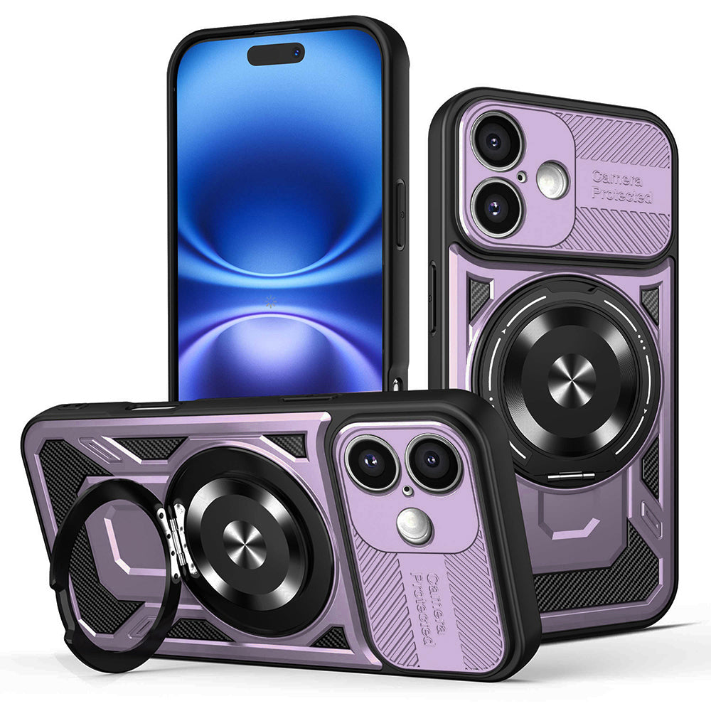 Hoes voor Apple iPhone 16, Techsuit, RuggedCam, Paars