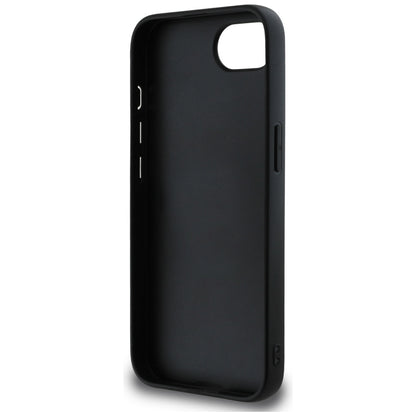 Hoes voor Apple iPhone 16e, Guess, 4G Grained Big en Classic Logo, Zwart
