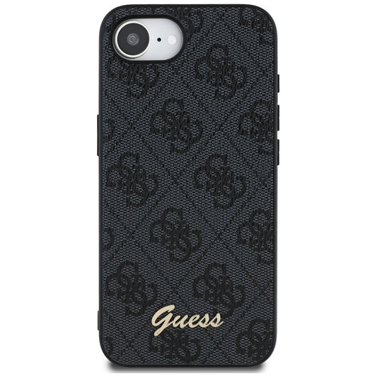 Hoes voor Apple iPhone 16e, Guess, 4G Script Logo, Zwart