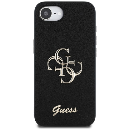 Case for Apple iPhone 16e, Guess, Fixed Glitter Big 4G, Black