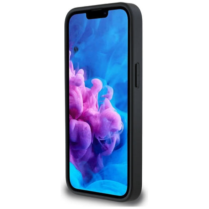 Hoes voor Apple iPhone 16e, Karl Lagerfeld, Glitter Fixed Karl & Choupette's Heads, Zilverkleurig