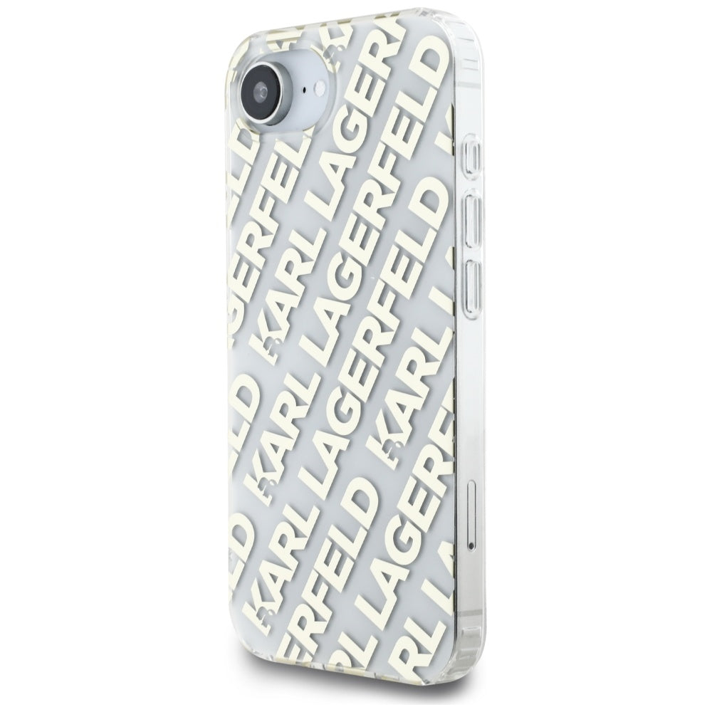 Hoes voor Apple iPhone 16e, Karl Lagerfeld, IML Luxury Gold Fullover Logo, Goud