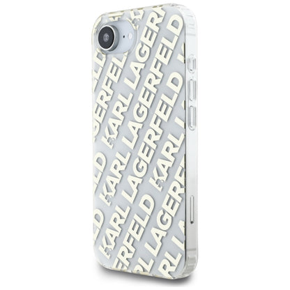 Hoes voor Apple iPhone 16e, Karl Lagerfeld, IML Luxury Gold Fullover Logo, Goud