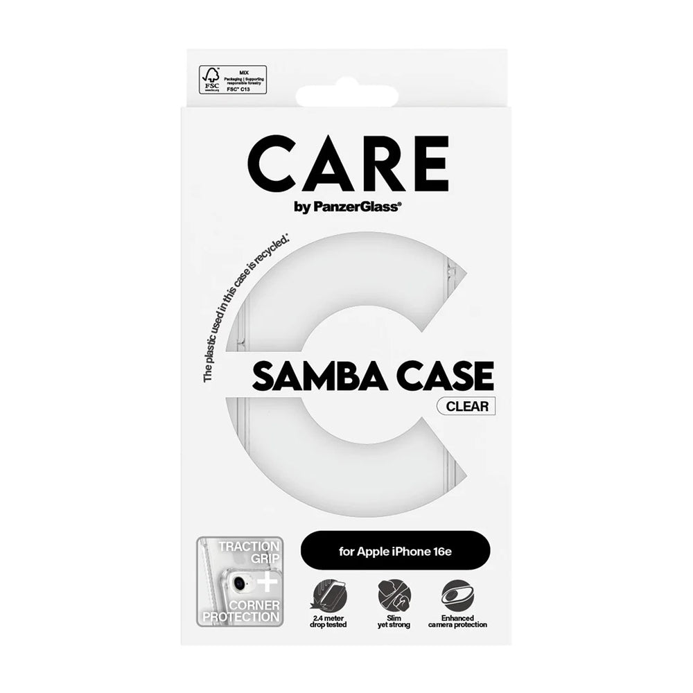 Hoes voor Apple iPhone 16e, PanzerGlass, Care Fashionable, Transparant