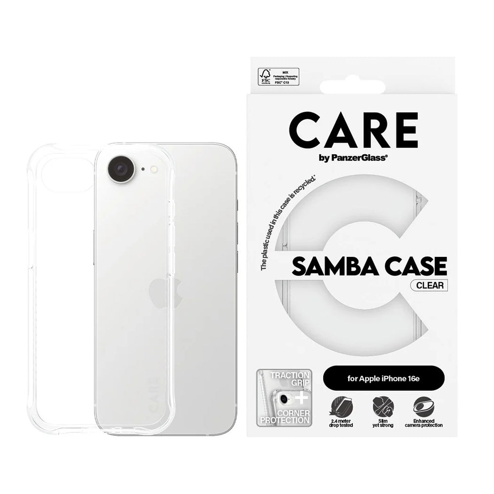 Hoes voor Apple iPhone 16e, PanzerGlass, Care Fashionable, Transparant