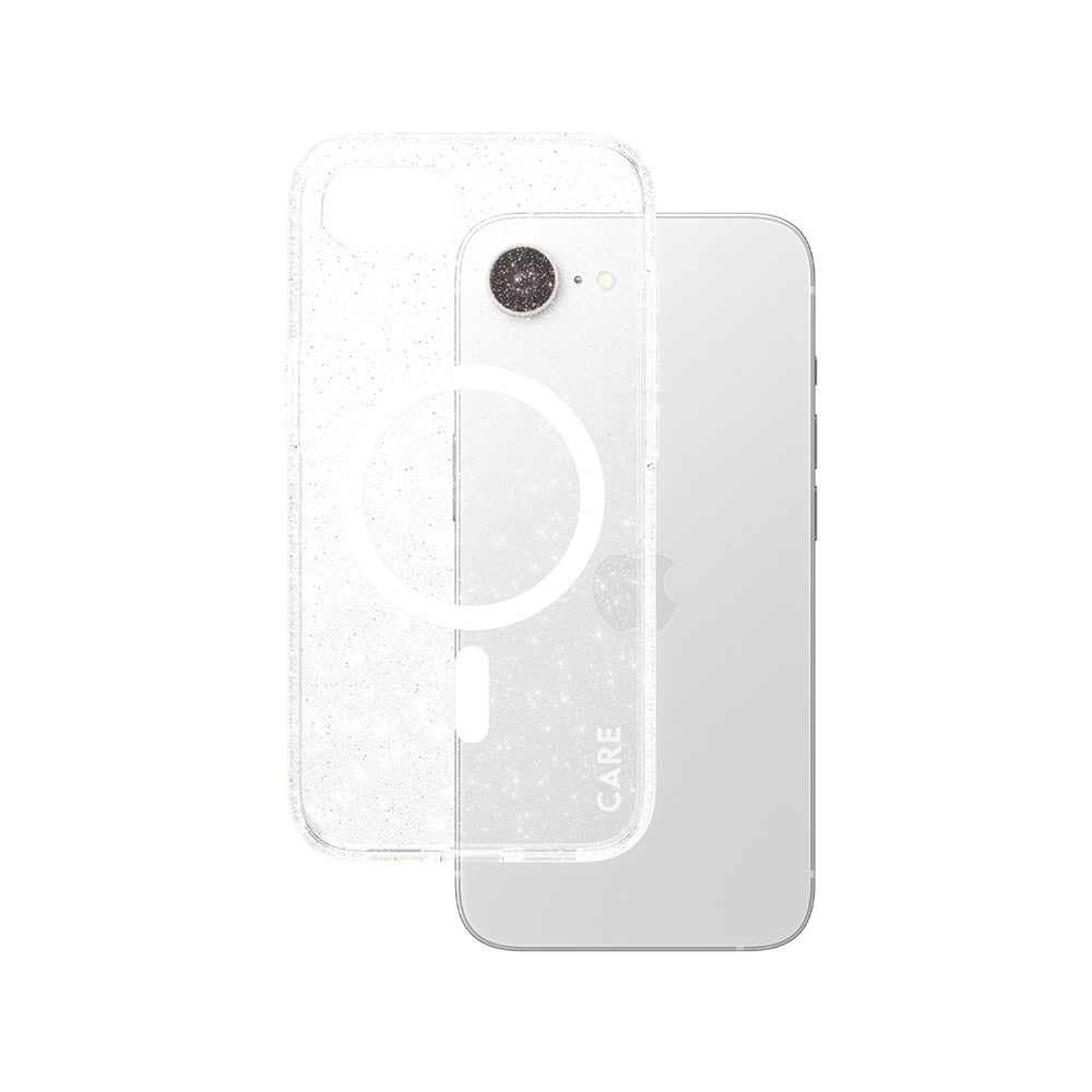Hoes voor Apple iPhone 16e, PanzerGlass, Care Urban Combat Star Lit, Transparant Wit