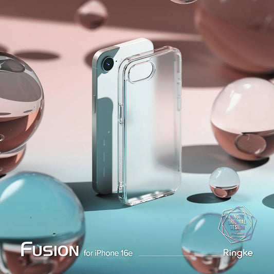 Hoesje voor Apple iPhone 17e / 16e, Ringke, Fusion, Mat Transparant
