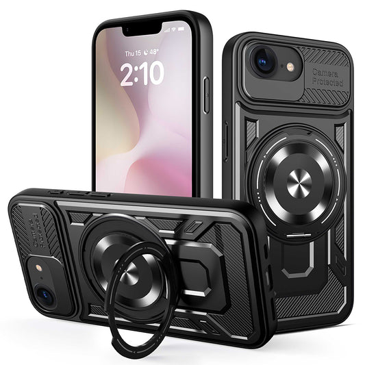 Hoes voor Apple iPhone 17e / 16e, Techsuit, RuggedCam, Zwart