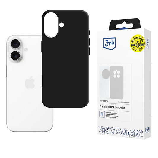Hoes voor Apple iPhone 17, 3MK, Matt Pro, Zwart