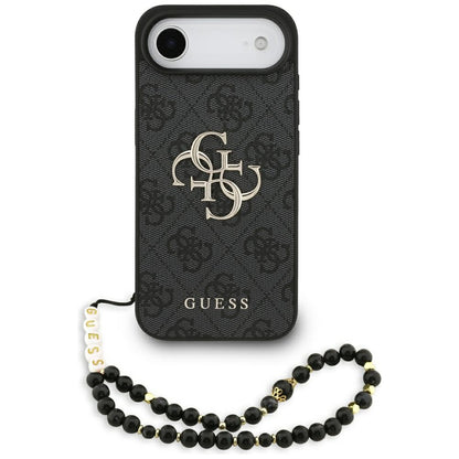 Hoes voor Apple iPhone 17 Air, Guess, 4G Classic Logo met Band, Zwart