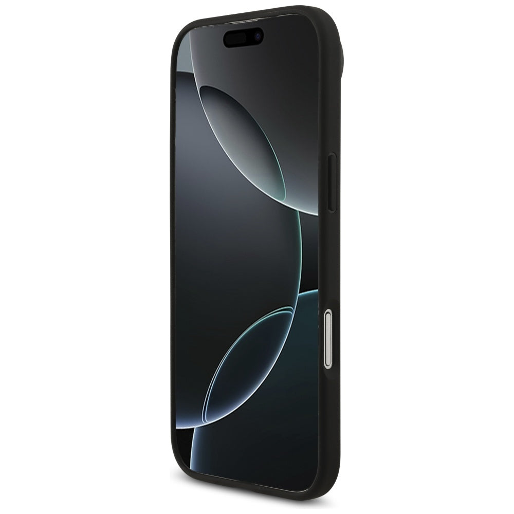 Hoes voor Apple iPhone 17 Air, Guess, 4G Grained Big en Classic Logo, Zwart