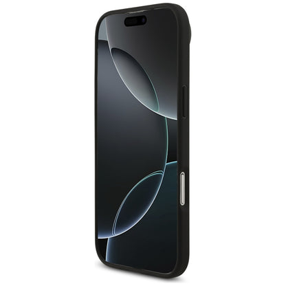 Hoes voor Apple iPhone 17 Air, Guess, 4G Grained Big en Classic Logo, Zwart