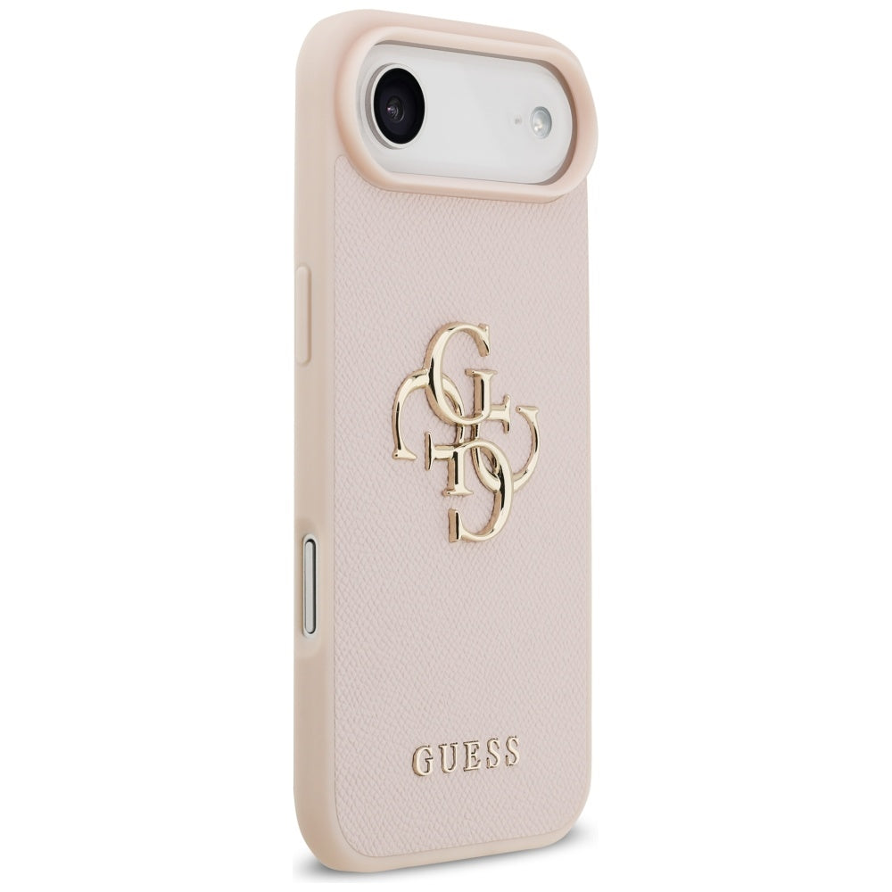 Hoes voor Apple iPhone 17 Air, Guess, 4G Grained Big and Classic Logo, Roze