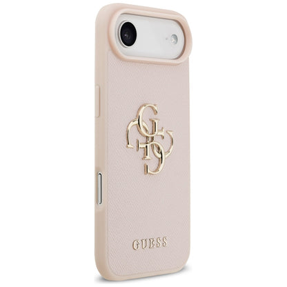 Hoes voor Apple iPhone 17 Air, Guess, 4G Grained Big and Classic Logo, Roze